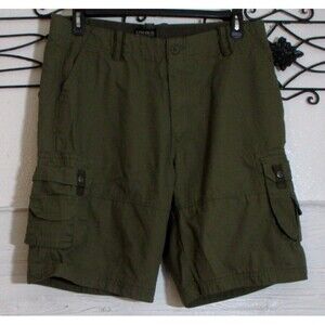 Lincoln Men's Cargo Bermuda Shorts Size 36 Green